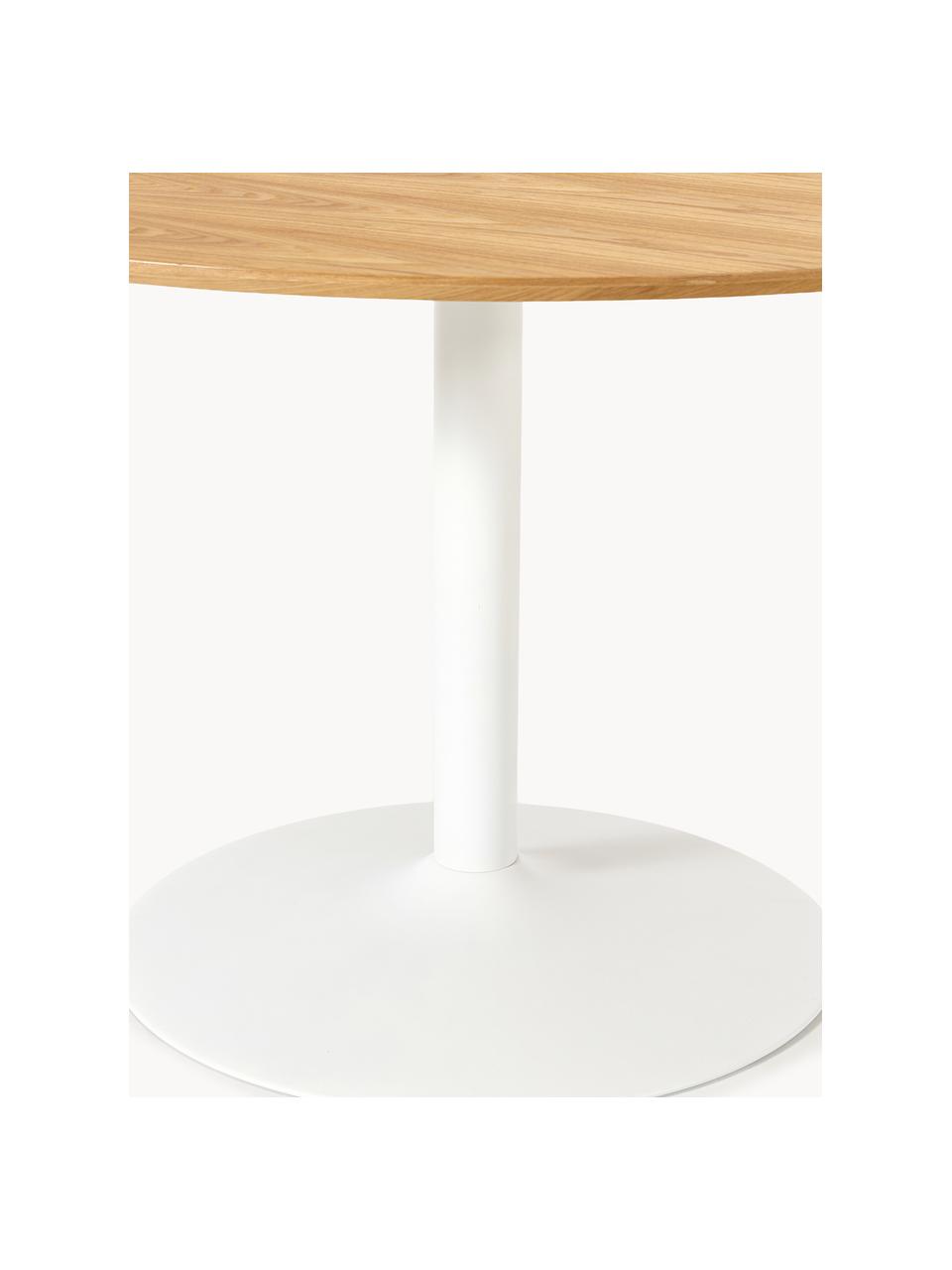 Okrúhly stôl Menorca, Ø 100 cm, Svetlé drevo, biela, Ø 100 cm