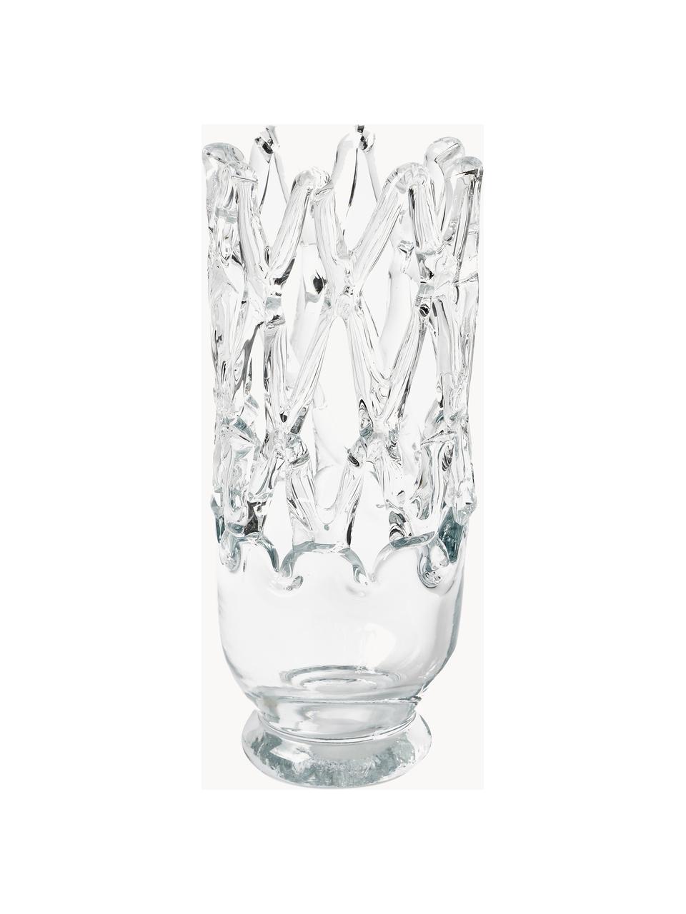 Vase en verre Timantti, haut. 33 cm, Verre, Transparent, Ø 14 x haut. 33 cm