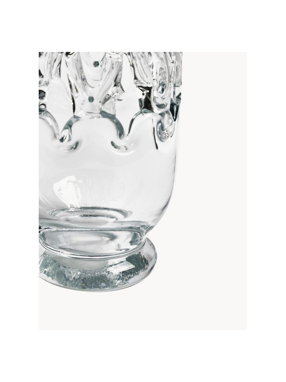 Glazen vaas Timantti, H 33 cm, Glas, Transparant, Ø 14 x H 33 cm