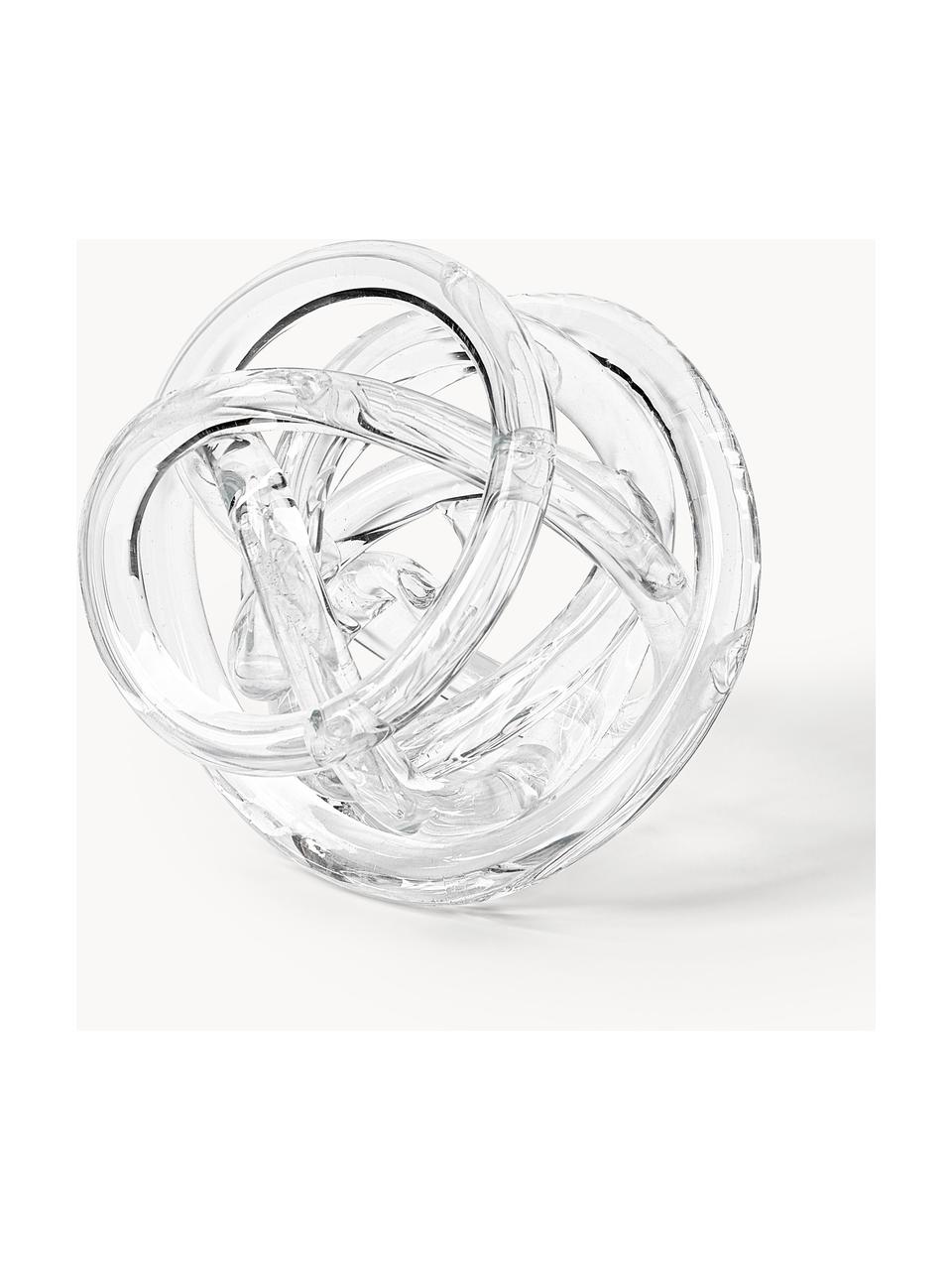 Decoratieve knoopobjecten Nola van glas, set van 2, Glas, Transparant, Set met verschillende formaten