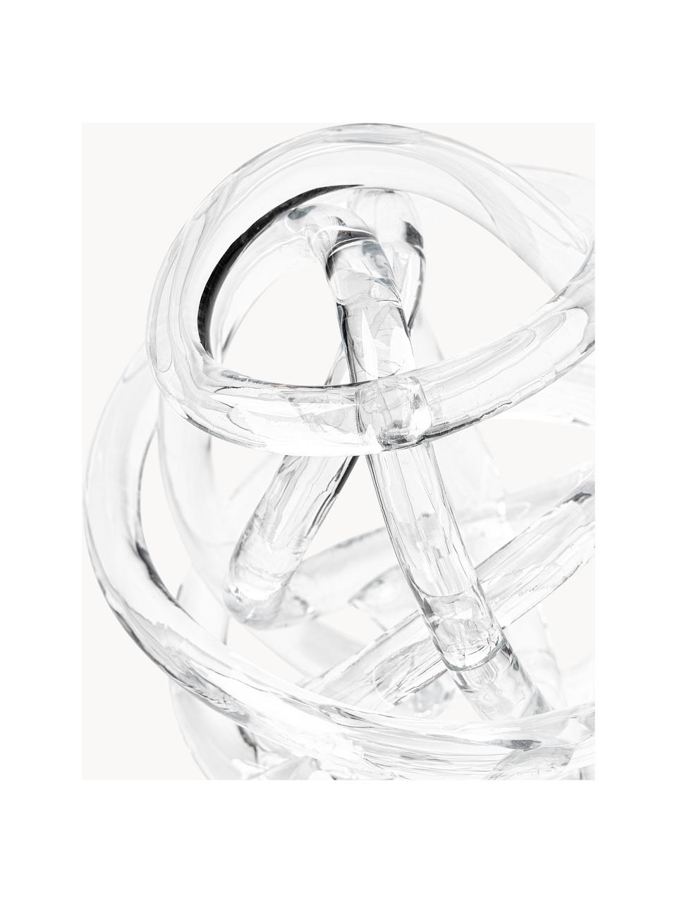 Decoratieve knoopobjecten Nola van glas, set van 2, Glas, Transparant, Set met verschillende formaten