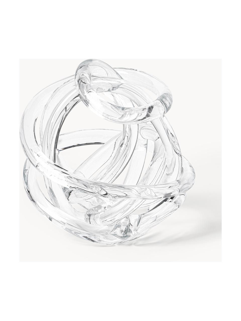 Deko-Knoten-Objekte Nola aus Glas, 2er-Set, Glas, Transparent, Set mit verschiedenen Grössen