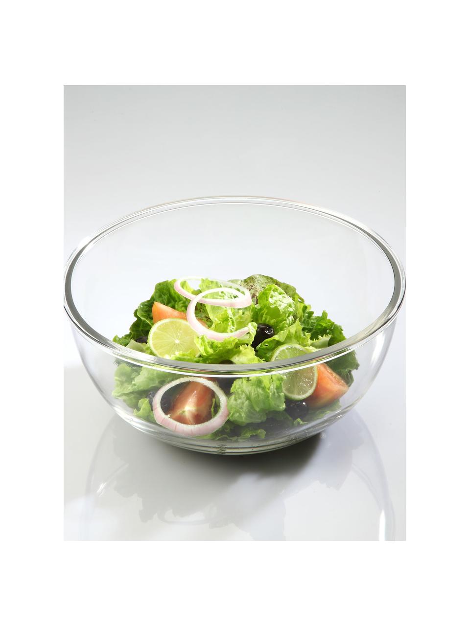 Saladeschalenset Lilo, 2-delig, Houder: gehard glas, vrij van ver, Seal: polypropyleen, Sluiting: siliconen, Transparant, roze, Set met verschillende formaten