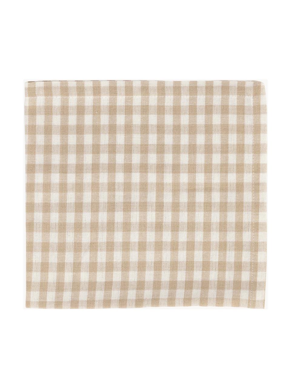 Servietten Appoline, 4 Stück, 100 % Baumwolle, Beige, Off White, B 40 x L 40 cm