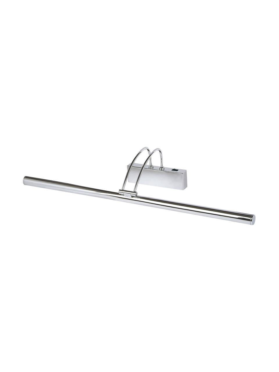 Applique a LED in cromo Picture, Lampada: acciaio cromato, Cromo, Larg. 68 x Alt. 12 cm
