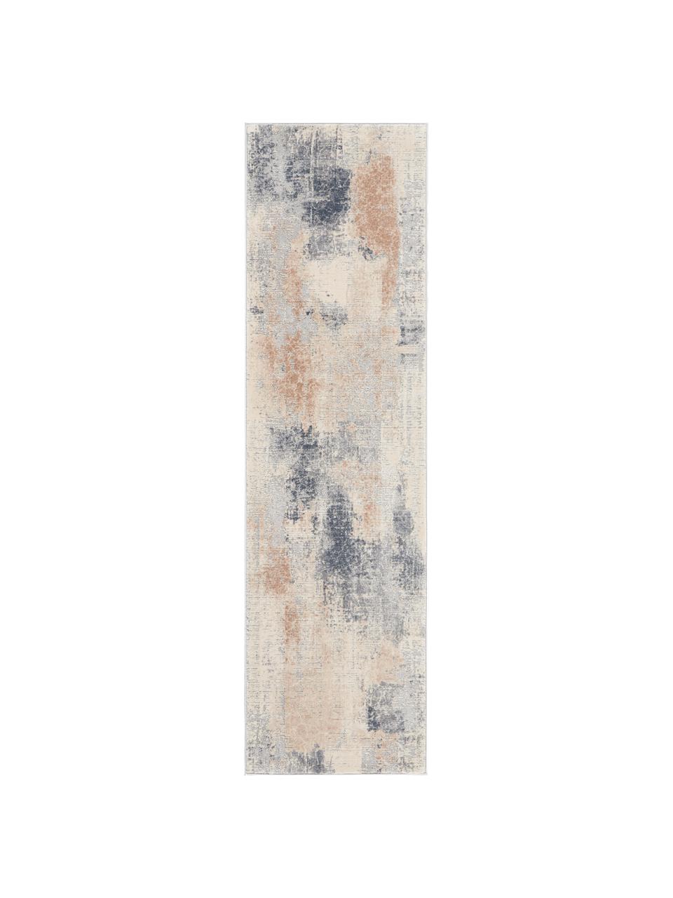 Dizajnový behúň Rustic Textures II, Béžová, sivá, Š 65 x D 230 cm