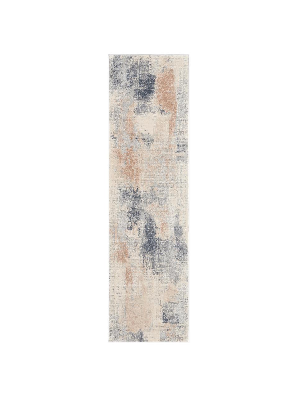 Design Läufer Rustic Textures II, Flor: 51% Polypropylen, 49% Pol, Hellbeige, Bunt, B 65 x L 230 cm