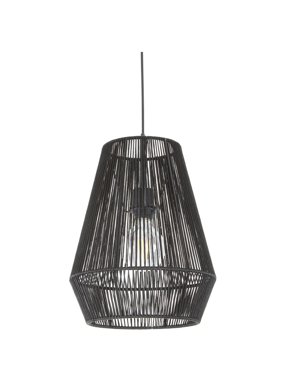 Lampa wisząca Hadi, Stelaż: metal malowany proszkowo, Czarny, Ø 30 x W 38 cm