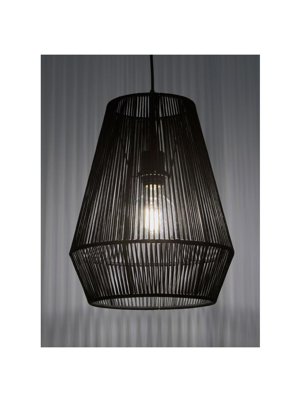 Lampa wisząca Hadi, Stelaż: metal malowany proszkowo, Czarny, Ø 30 x W 38 cm