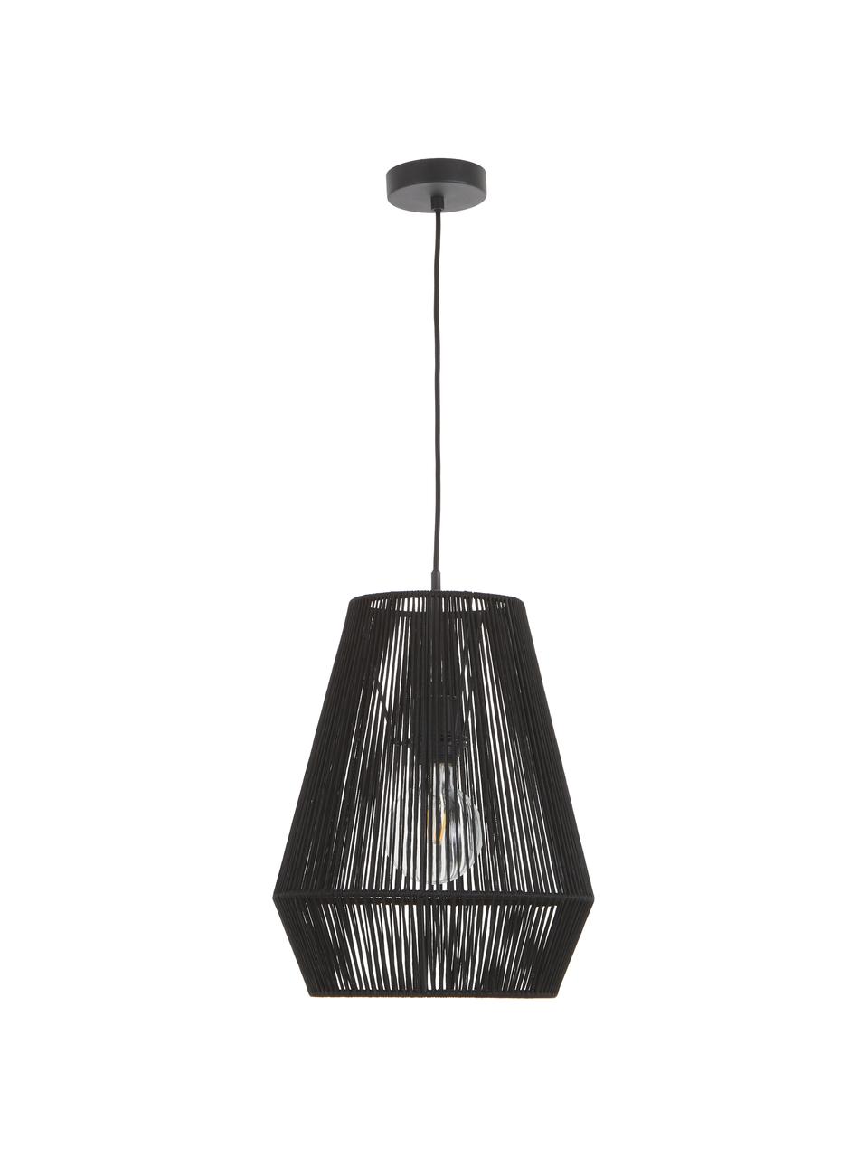 Lampa wisząca Hadi, Stelaż: metal malowany proszkowo, Czarny, Ø 30 x W 38 cm