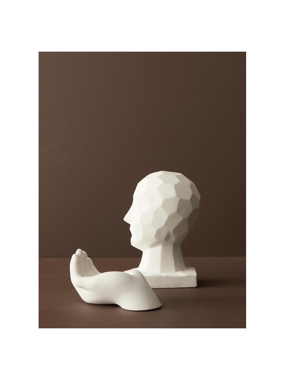 Portavelas de porcelana Hand, Porcelana, Blanco, An 15 x Al 8 cm