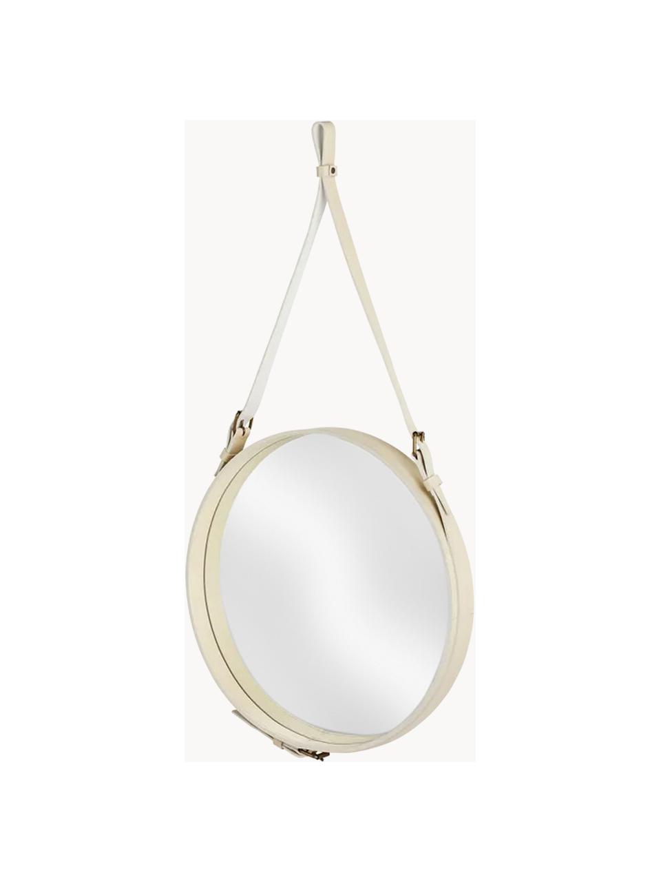 Kulaté nástěnné zrcadlo Adnet, Tlumeně bílá, Ø 58 cm