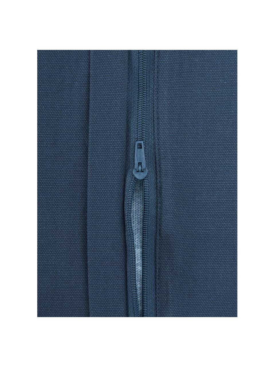 Federa arredo in cotone blu/bianco con motivo cicogne Gracia, 100% cotone, Blu, Larg. 40 x Lung. 40 cm