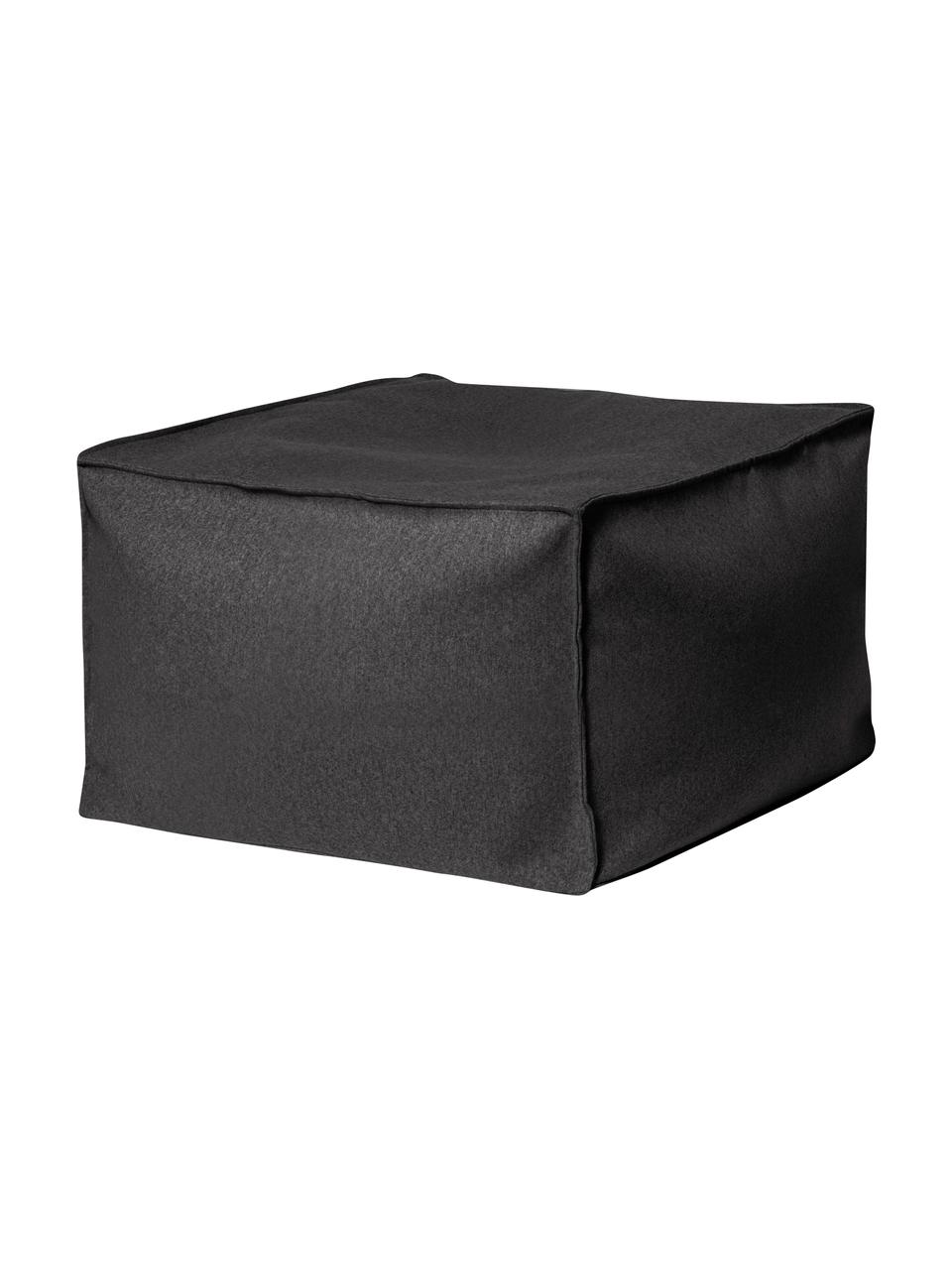 Pouf sacco in feltro Loft Felt, Rivestimento: poliestere, Antracite, Larg. 60 x Alt. 45 cm