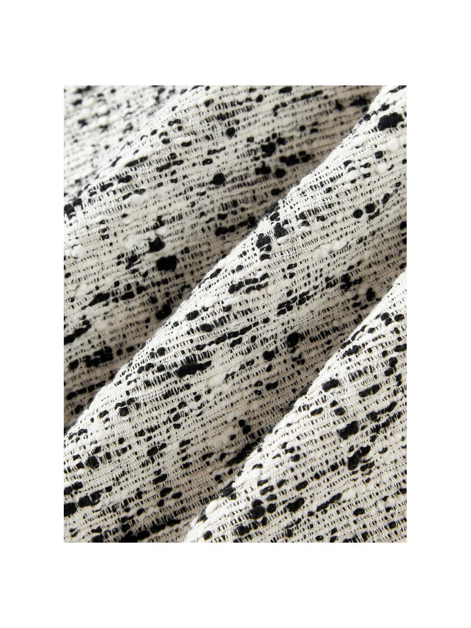 Housse de coussin 50x50 en tissu bouclé Talea, Tissu bouclé (92 % coton, 8 % polyester)

Le bouclé est une matière qui se caractérise par sa texture aux courbes irrégulières. La surface caractéristique est créée par des boucles tissées de fils différents qui confèrent au tissu une structure unique. La structure bouclée a un effet à la fois isolant et moelleux, ce qui rend le tissu particulièrement douillet, Noir, blanc, larg. 50 x long. 50 cm