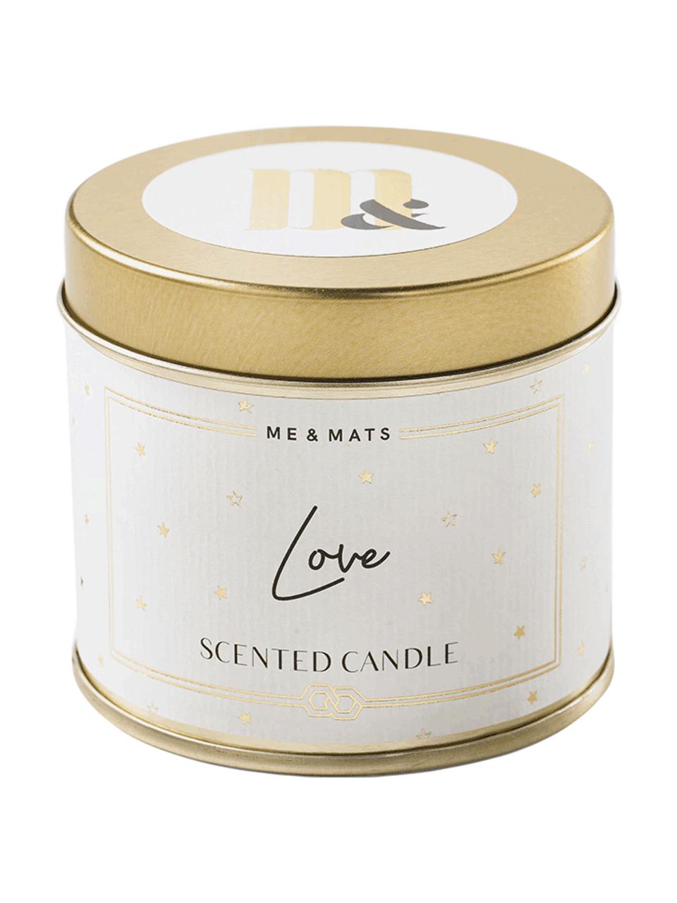 Vela perfumada Love (pomelo, pachulí & sandía), Recipiente: metal, recubierto, Dorado, blanco, negro, Ø 8 x Al 7 cm