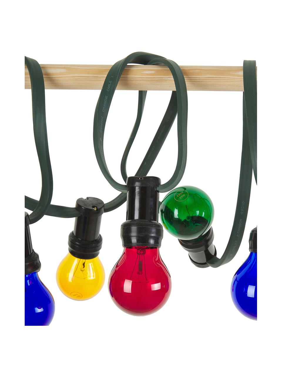 Světelný LED řetěz Jubile, 620 cm, 10 lampionů, Červená, modrá, zelená, žlutá, D 620 cm
