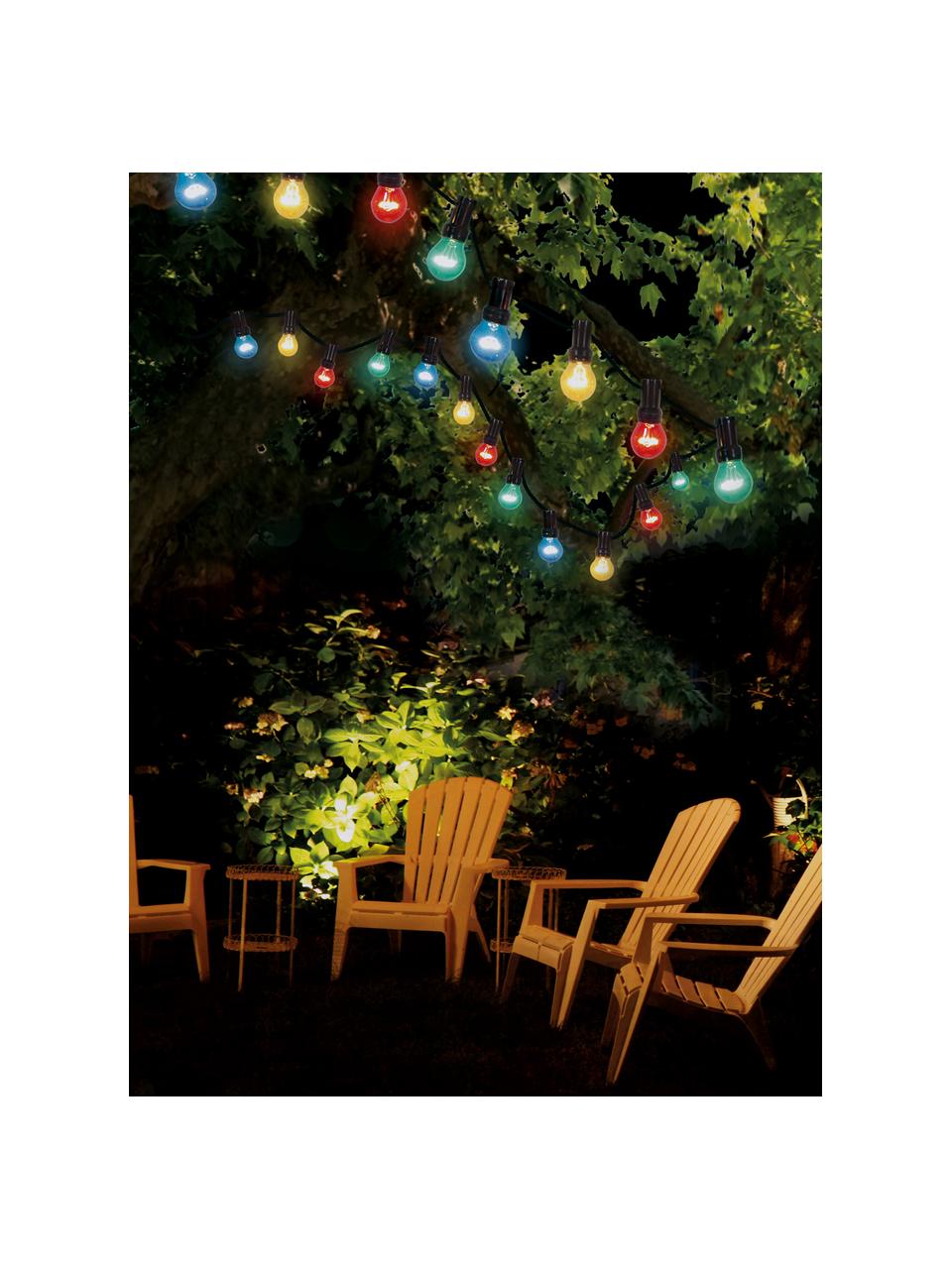 Outdoor LED-Lichterkette Jubile, 620 cm, 10 Lampions, Lampions: Kunststoff, Rot, Blau, Grün, Gelb, L 620 cm