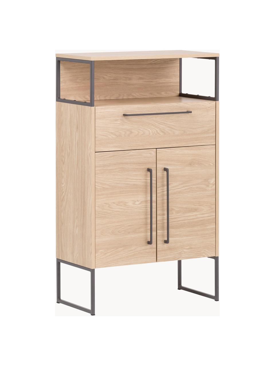 Bad-Midischrank Rosalie in Eichenholz-Optik, B 65 cm, Beige, Eichenholz-Optik, B 65 x H 113 cm