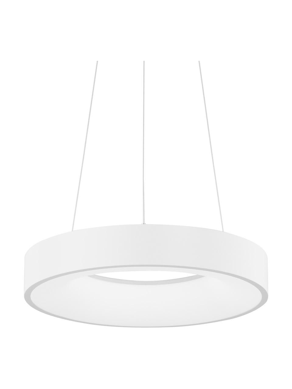 Lámpara de techo regulable LED Rando, Pantalla: aluminio recubierto, Anclaje: aluminio recubierto, Cable: plástico, Blanco, Ø 60 x Al 6 cm