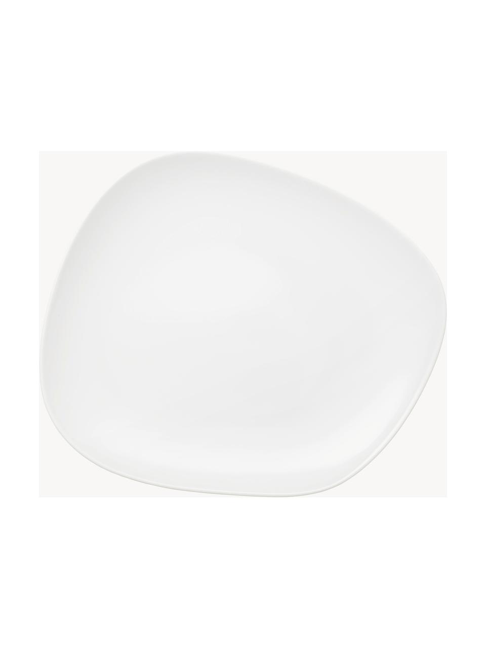 Komplet naczyń z porcelany Organic, dla 4 osób (12 elem.), Porcelana, Biały, Komplet z różnymi rozmiarami