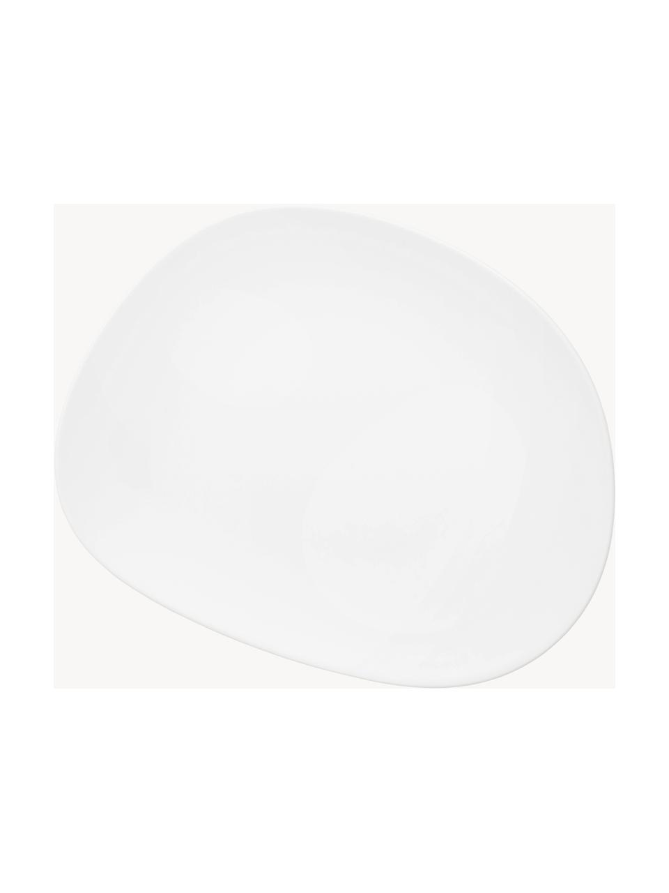 Vajilla de porcelana Organic, 4 comensales (12 pzas.), Porcelana, Blanco, Set de diferentes tamaños