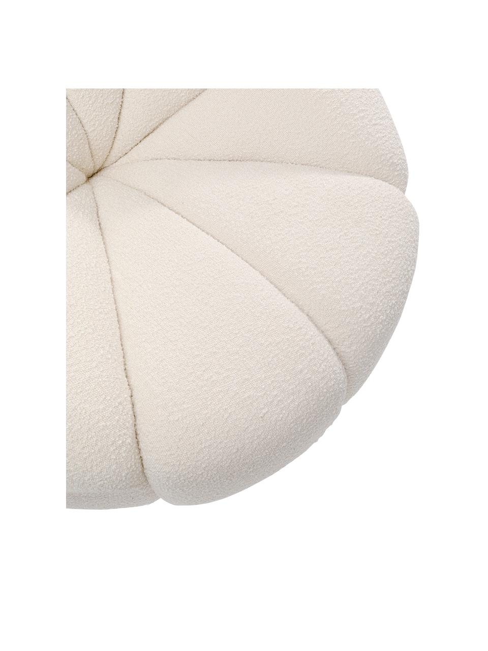 Sillón en tejido bouclé Peppo Lounge, Tapizado: 100% poliéster (Bouclé), Estructura: madera contrachapada, Bouclé blanco, Ø 97 x Al 70 cm