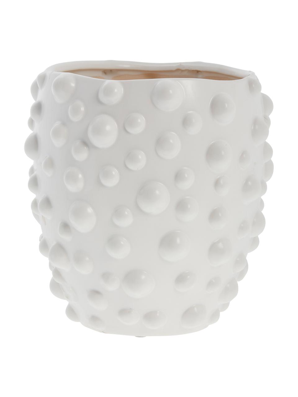 Portavaso in ceramica Doelle, Ceramica, Bianco, Ø 20 x Alt. 20 cm