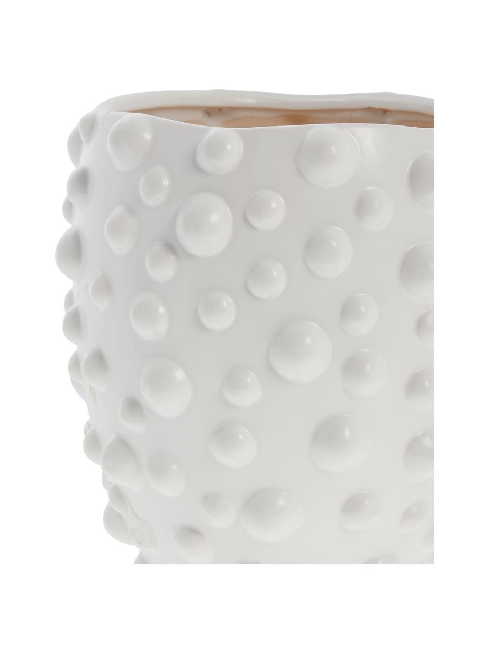 Portavaso in ceramica Doelle, Ceramica, Bianco, Ø 20 x Alt. 20 cm