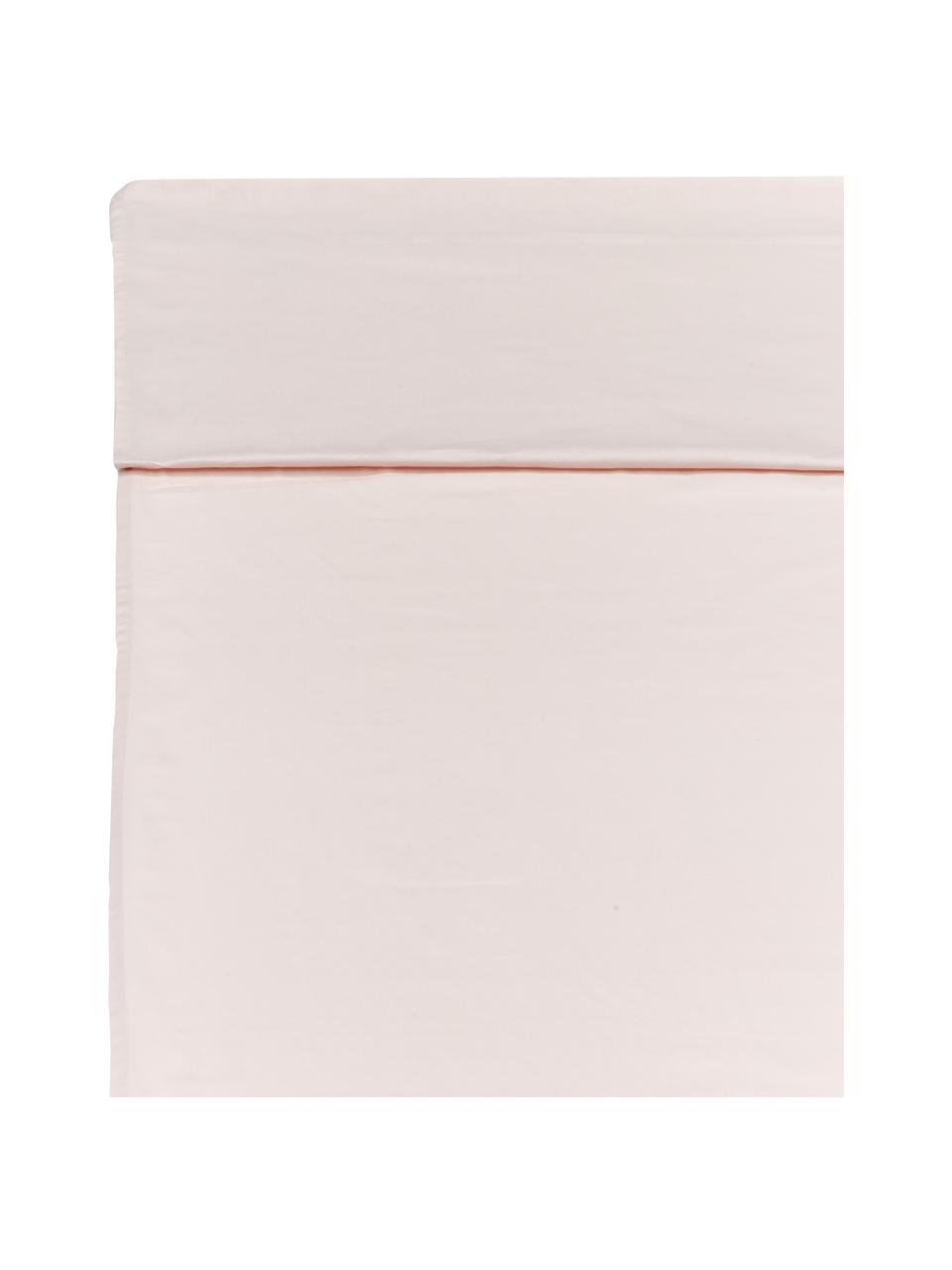 Drap plat en satin de coton Comfort, Rose, 240 x 300 cm