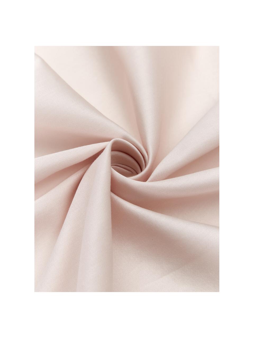 Drap plat en satin de coton Comfort, Rose, 240 x 300 cm