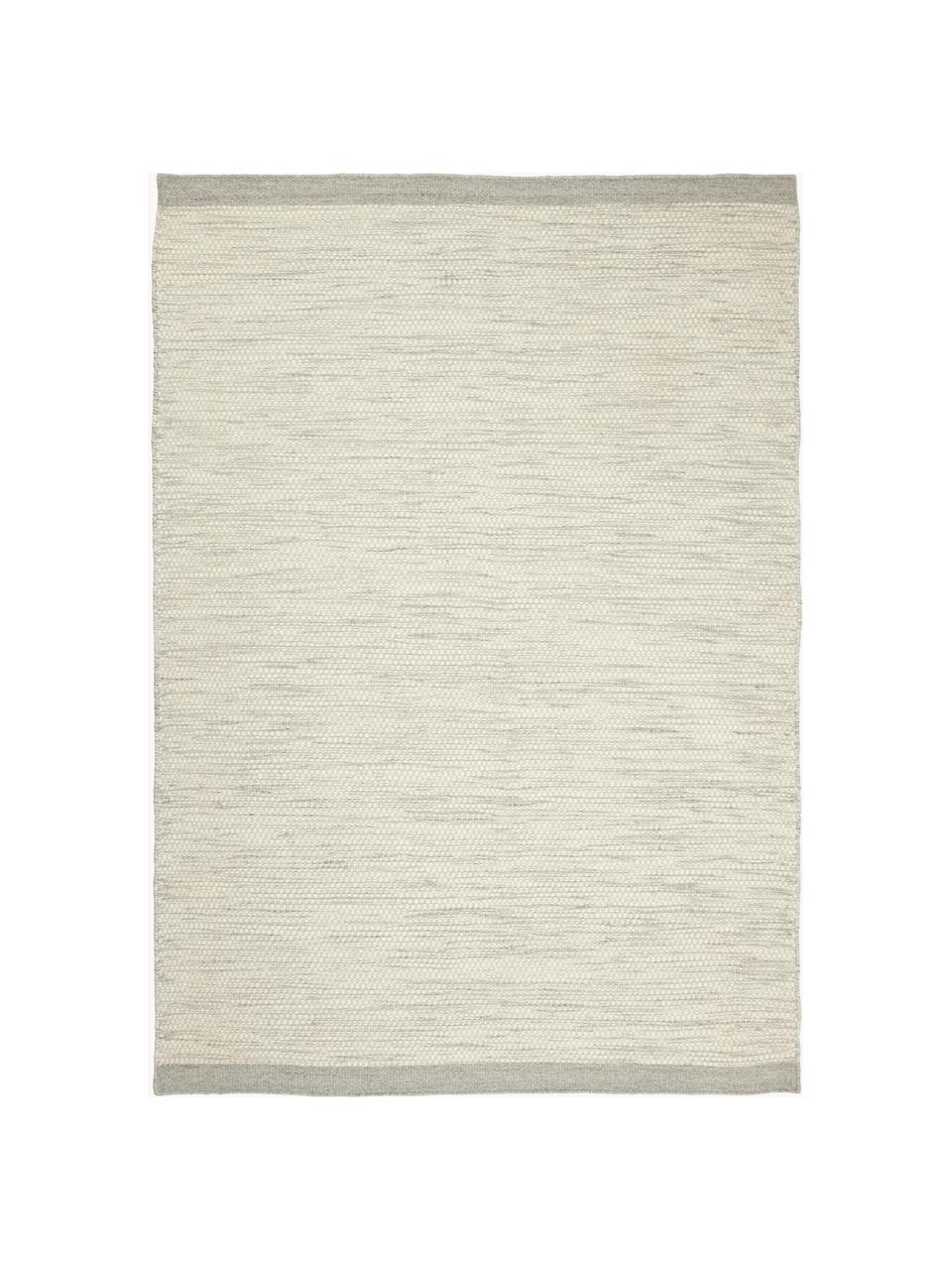 Tapis en laine tissé main, chiné Asko, Beige, larg. 70 x long. 140 cm (taille XS)