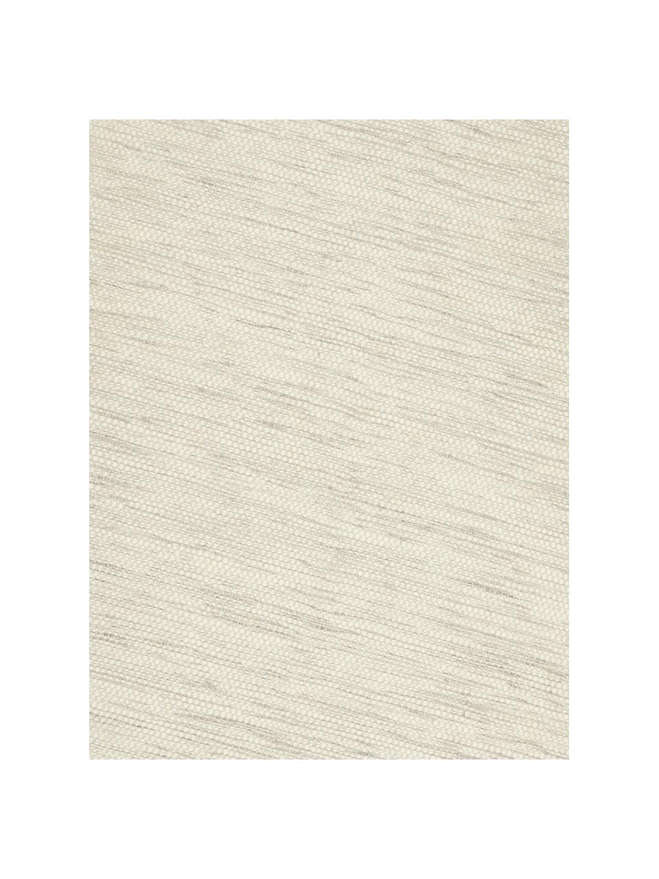 Handgewebter Wollteppich Asko, meliert, Flor: 90 % Wolle, 10 % Baumwoll, Hellbeige, B 70 x L 140 cm (Größe XS)