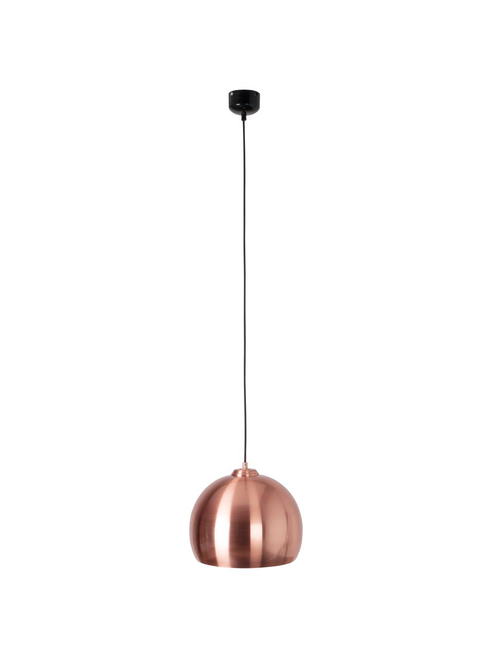 Lampa wisząca z metalu Big Glow, Miedziany, Ø 27 x W 24 cm