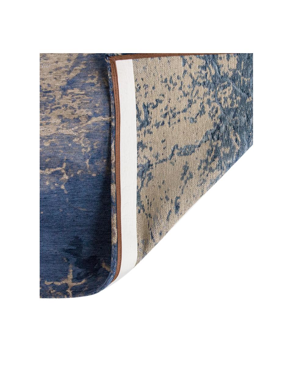 Tapis avec motif abstrait Abyss, 100 % polyester, Tons bleus et beiges, larg. 80 x long. 150 cm (taille XS)