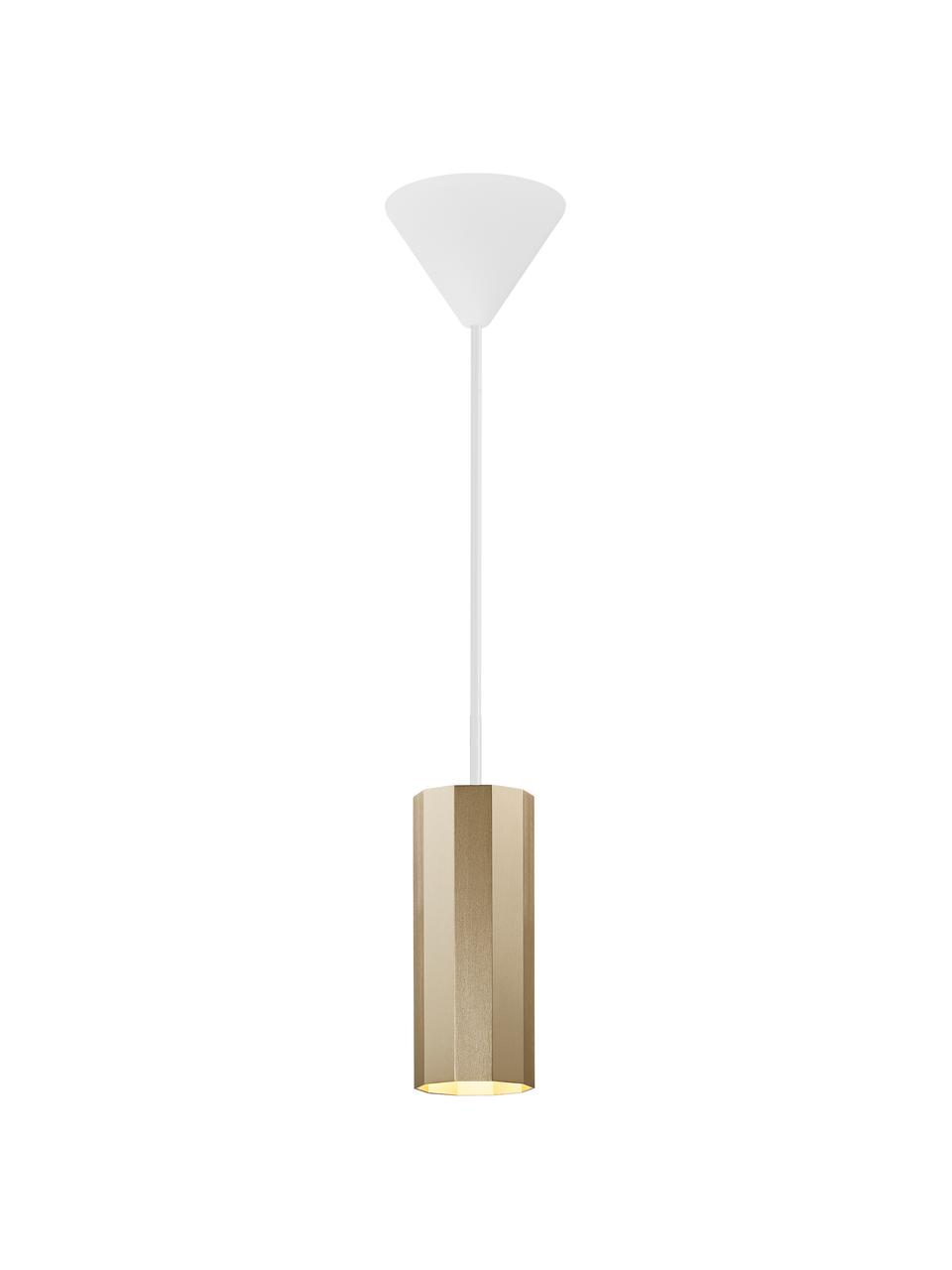 Malá závesná lampa Alanis, Odtiene zlatej, Ø 6 x V 15 cm