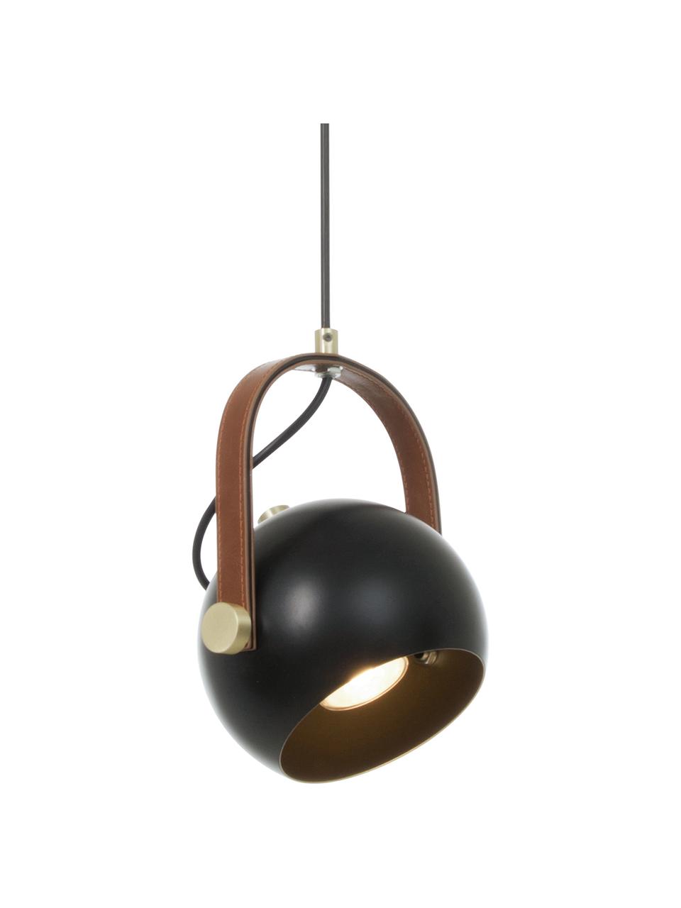 Mała lampa wisząca z regulacją wysokości Bow, Czarny, S 19 x W 20 cm