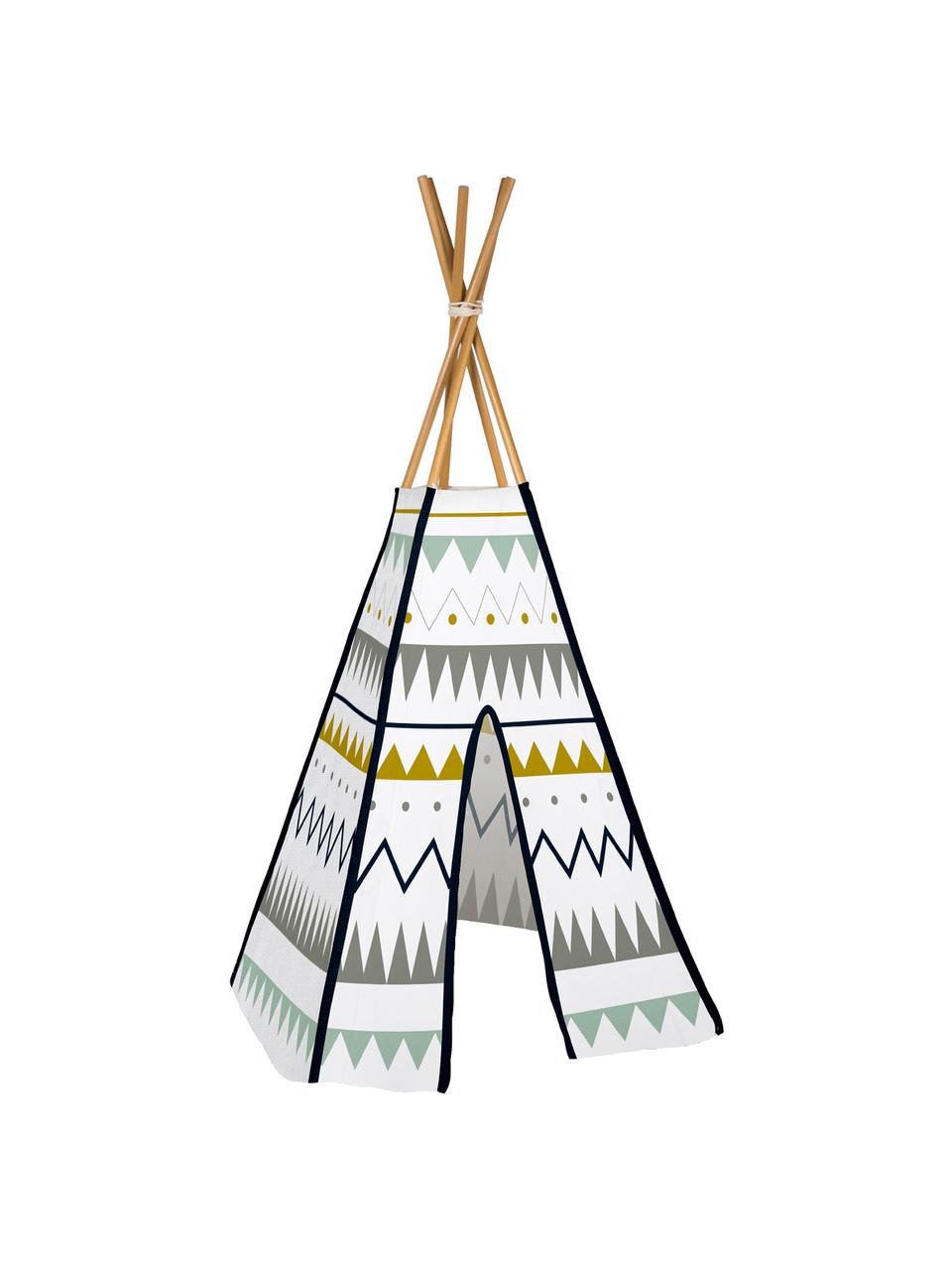 Tipi infantil Navajo, Estructura: madera de pino, Blanco, multicolor, An 100 x Al 175 cm