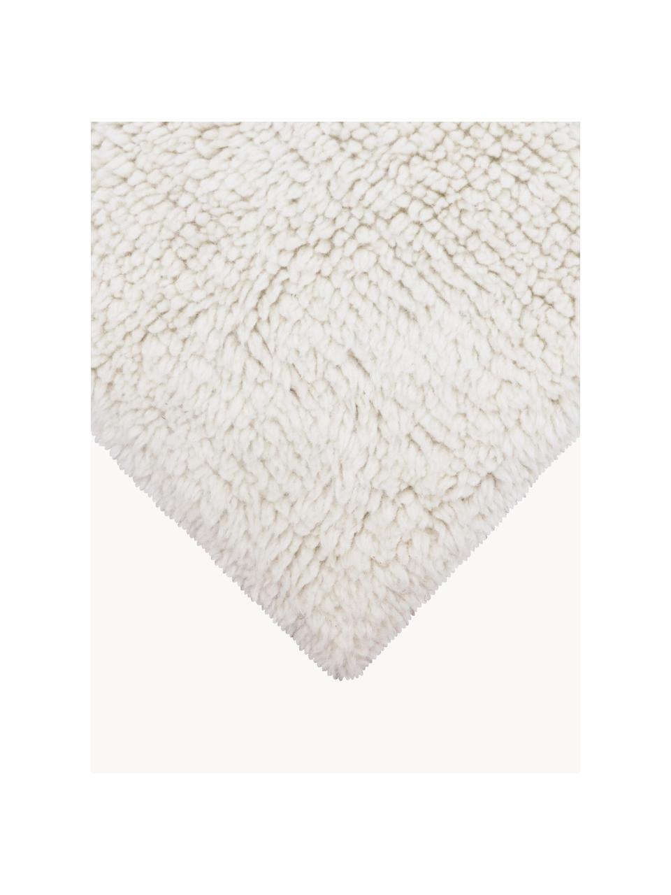 Tapis en laine fait main Tundra, lavable, Blanc cassé, larg. 80 x long. 140 cm (taille XS)