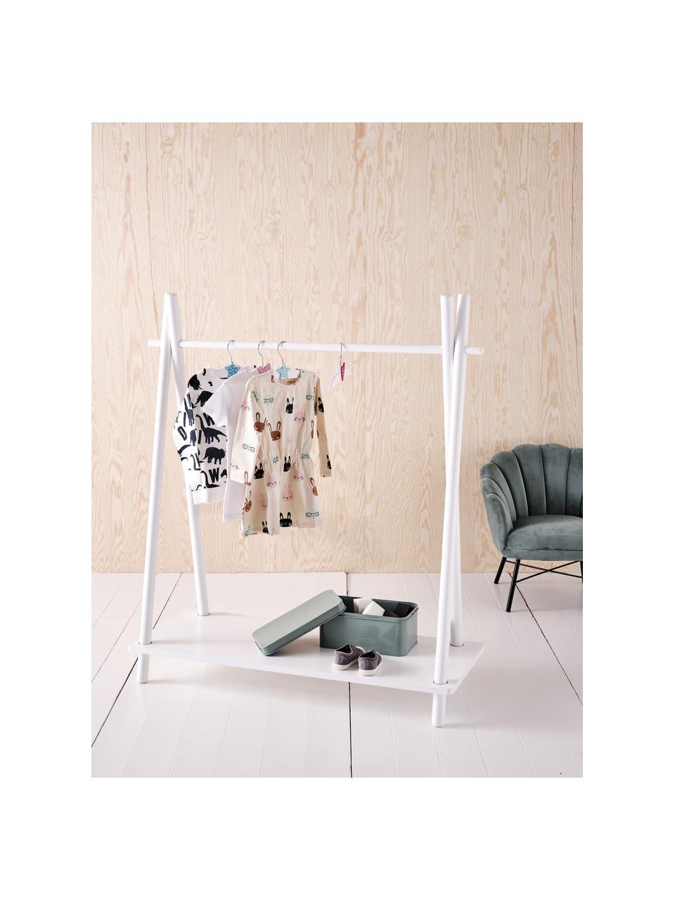 Tringle à vêtements pour enfant Alicante, Bois de pin, MDF, Bois blanc laqué, larg. 100 x haut. 117 cm
