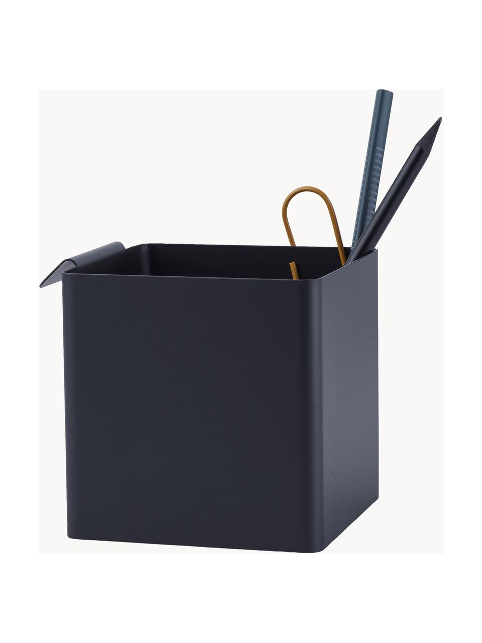 Ocelový kuchyňský úložný box Flex, Potažená ocel, Černá, Š 11 cm, V 11 cm