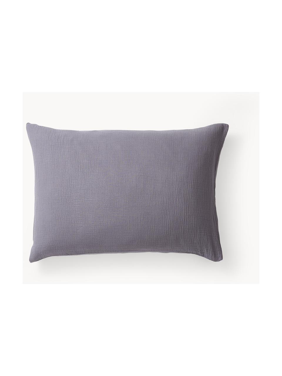 Funda de almohada de muselina Odile, Lavanda, An 50 x L 70 cm