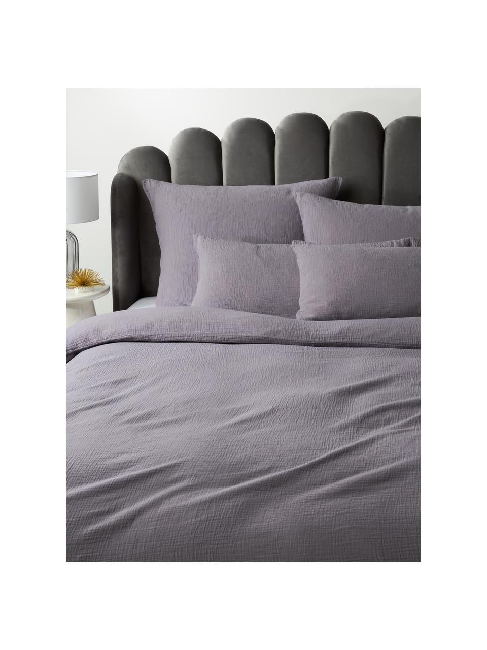 Funda de almohada de muselina Odile, Lavanda, An 45 x L 110 cm