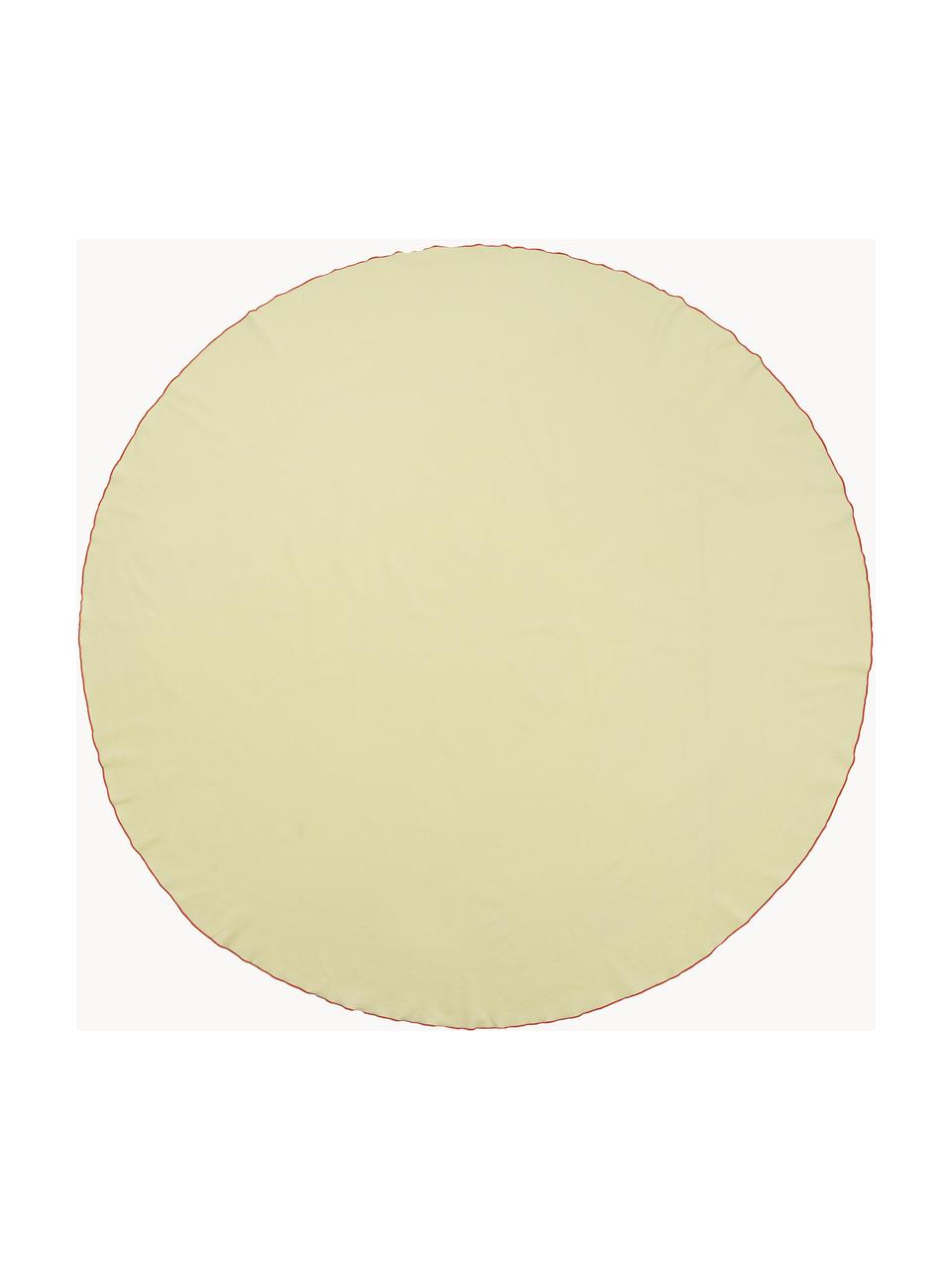 Nappe ronde Wilhelmina, 100 % coton, Jaune, 6-8 personnes (Ø 200 cm)