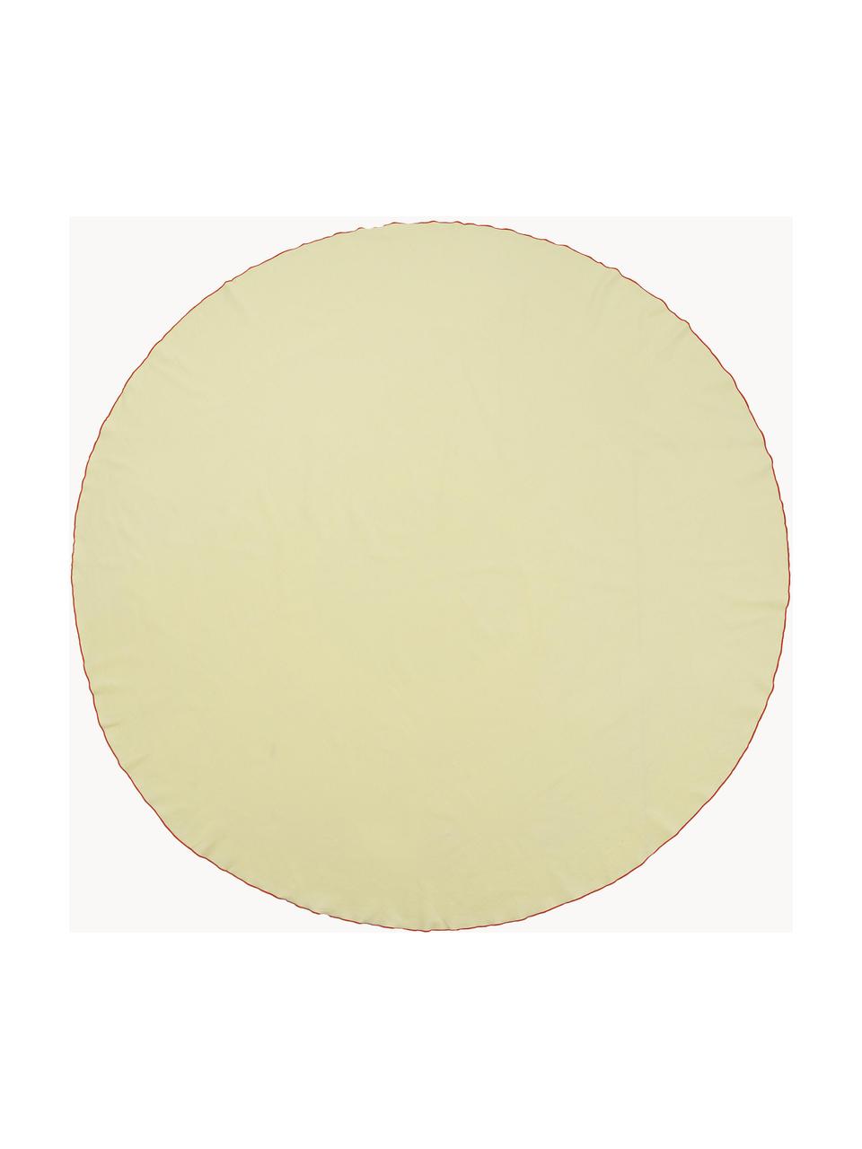 Tovaglietta americana rotonda Wilhelmina, 100% cotone, Giallo chiaro, 6-8 persone (Ø 200 cm)