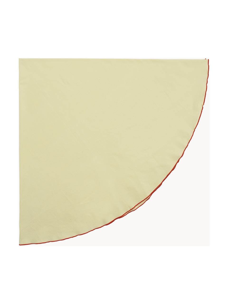 Mantel redondo Wilhelmina, 100% algodón, Amarillo claro, De 6 a 8 comensales (Ø 200 cm)