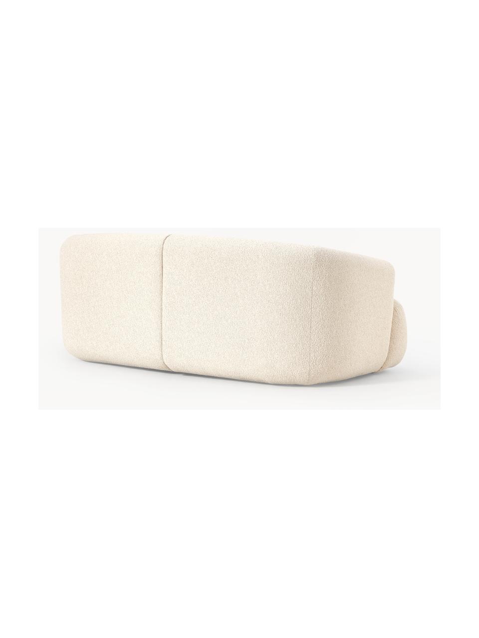 Modulares Bouclé-Sofa Sofia (2-Sitzer), Bezug: Bouclé (100 % Polyester) , Gestell: Fichtenholz, Spanplatte, , Füße: Kunststoff Dieses Produkt, Bouclé Off White, B 190 x T 103 cm
