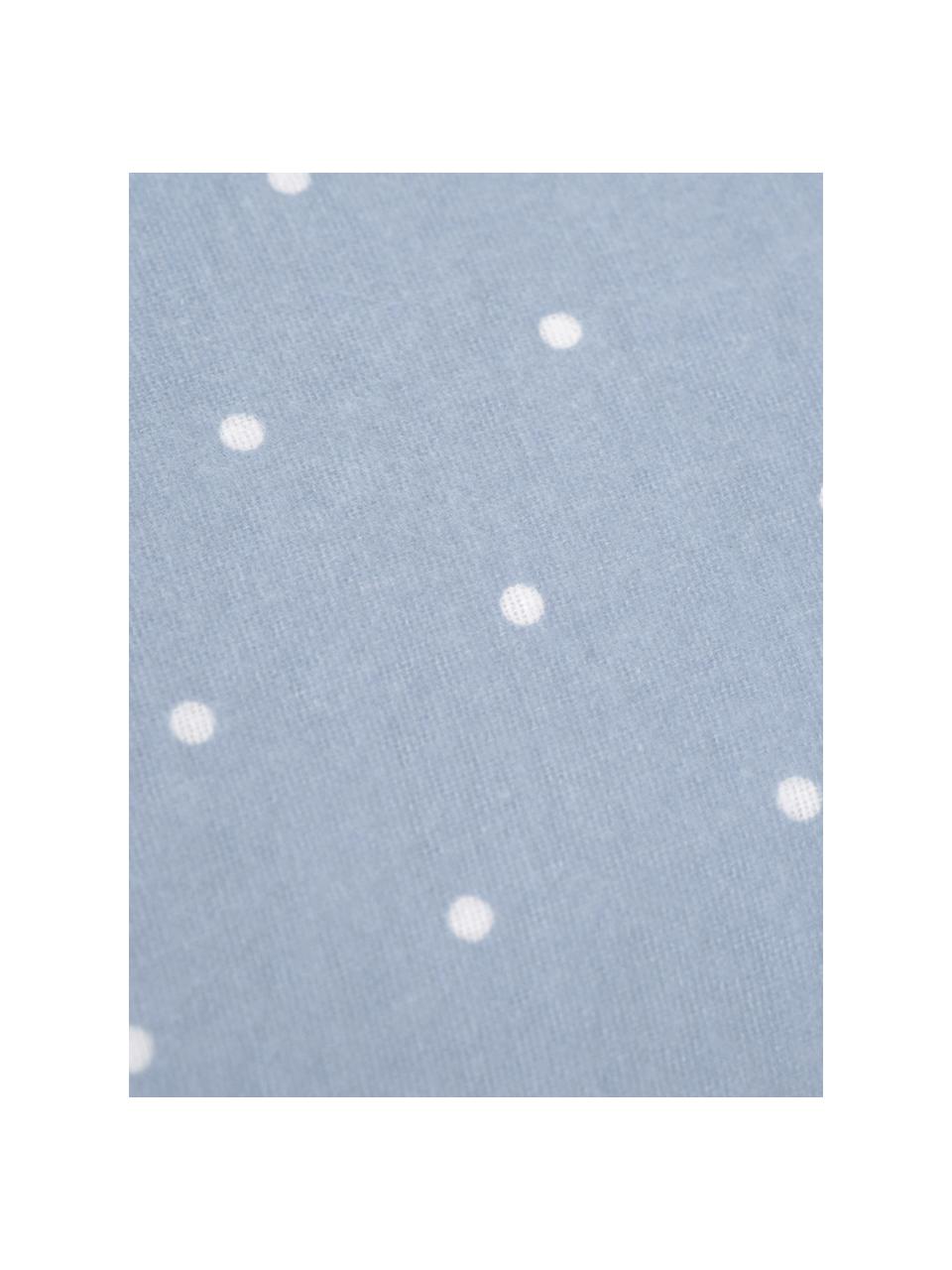 Dwustronna poszewka na poduszkę z flaneli Betty, 2 szt., Jasny niebieski, biały, S 40 x D 80 cm
