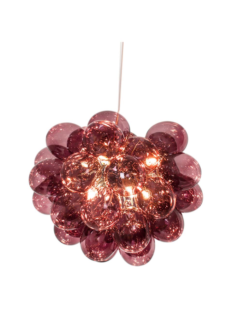 Hanglamp met glazen bollen Gross, Bordeauxrood, Ø 50 x H 40 cm