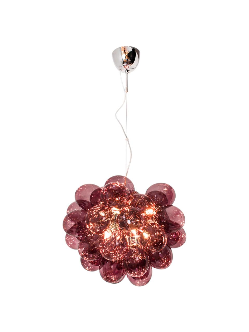 Hanglamp met glazen bollen Gross, Bordeauxrood, Ø 50 x H 40 cm